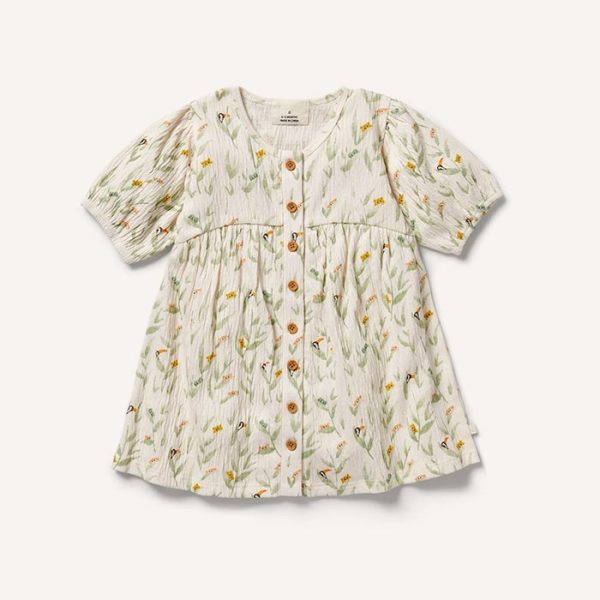 لباس دکمه چین دار